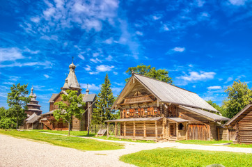 Museum  wooden architecture Vitoslavlitsy village street house C