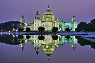 Victoria Memorial at twilight, Kolkata, India