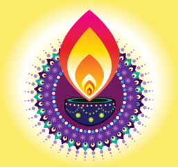 Diwali candle light