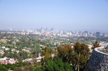 Naklejka premium Beautiful view of Los Angeles city