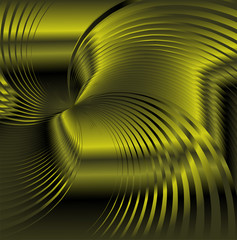 Abstract green metallic background with swirl