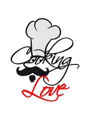 Cooking Love Kochmütze Chef Koch
