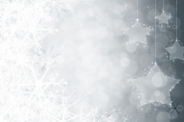 White christmas background with snowflake.