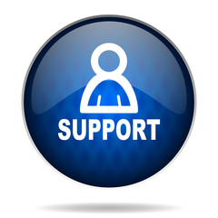 support internet blue icon
