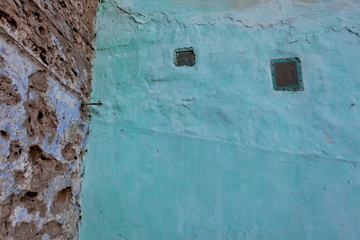 mur bleu
