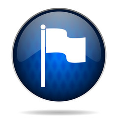 flag internet blue icon