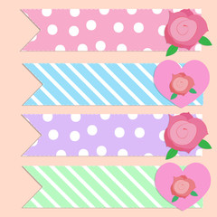 Set of multicolored ribbons for your design