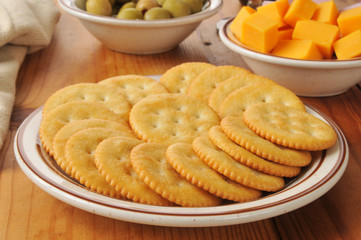 Crackers and cheese