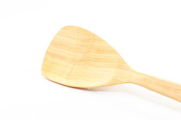 wooden Ladle on white background