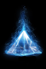 magic glass pyramid - obrazy, fototapety, plakaty