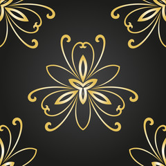 Floral Seamless Vector Pattern. Orient Abstract Background