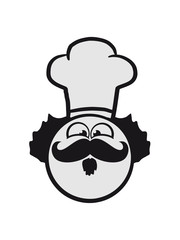 Chefkoch Lustig Smiley Mustache Bart