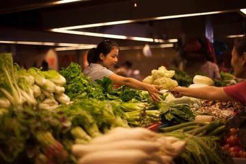 Rolgordijnen markt in china © Angelika Bentin