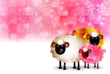 未　年賀状　背景