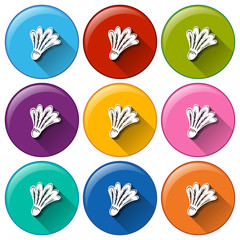 Icons with shuttle cocks