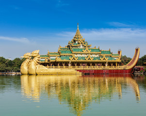 Karaweik - replica of Burmese royal barge, Yangon