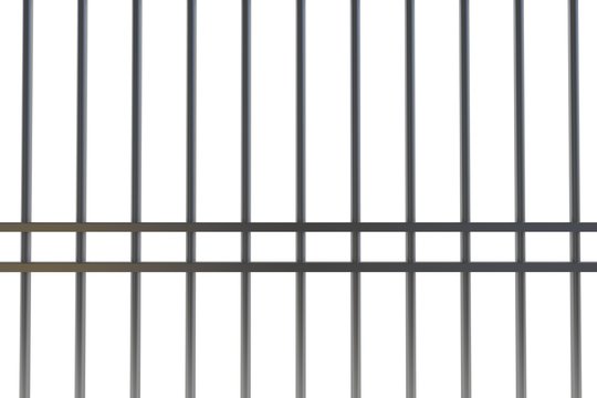Digitally generated metal prison bars