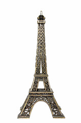 Souvenir Eiffel Tower isolated on white background
