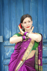 Dancer in Indian Sari