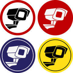 Round sticker video surveillance