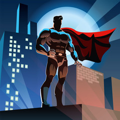 Superhero in City