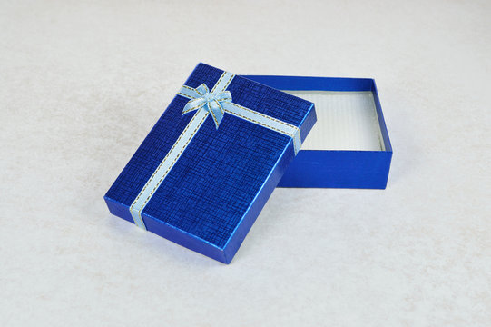 Open Blue Gift Box