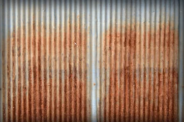 Photo sur Plexiglas Métal vieille texture de zinc, métal en tôle ondulée rouillée