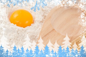 Composite image of snow frame