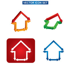 Color building and house icon set