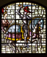 Stained glass  Alcazar of Segovia.spain