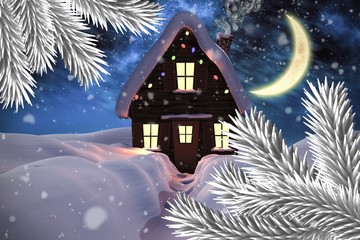 Fototapeta premium Composite image of christmas house