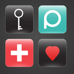 Obraz premium Nine vector icons