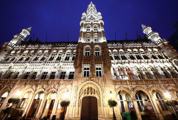 Fototapeta premium town hal in night