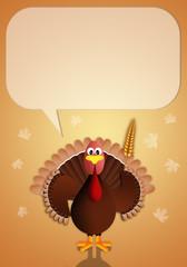 Turkey with cob in Thanksgiving Day