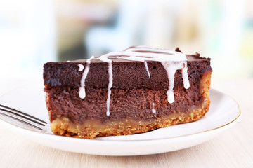 Piece of chocolate cake