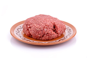 Mięso mielone na talerzu
