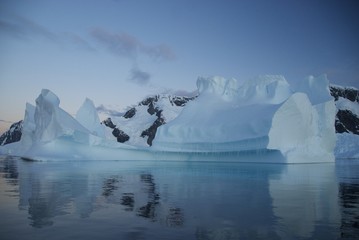Reflection of icebergs (Antarctica)