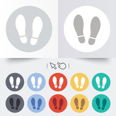 Imprint shoes sign icon. Shoe print symbol