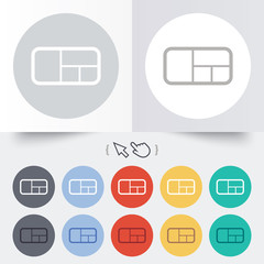 Stand sign icon. Modern furniture symbol.