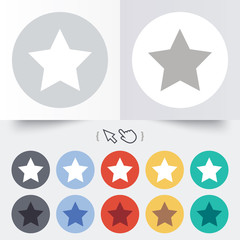 Star sign icon. Favorite button. Navigation