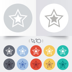 Star sign icon. Favorite button. Navigation