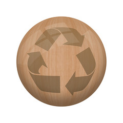Bouton en bois sans ombre : recyclage