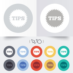 Tips sign icon. Star symbol.