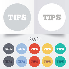 Tips sign icon. Service money symbol.