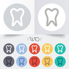 Tooth sign icon. Dental care symbol.