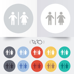 WC sign icon. Toilet symbol.