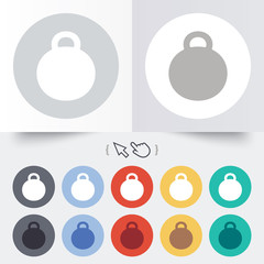 Weight sign icon. Sport symbol. Fitness.