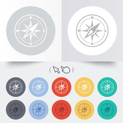 Compass sign icon. Windrose navigation symbol.