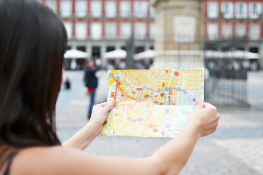 Tourist with map