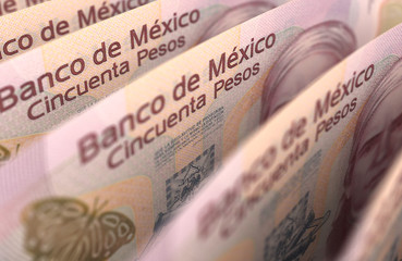 Mexican Pesos Closeup